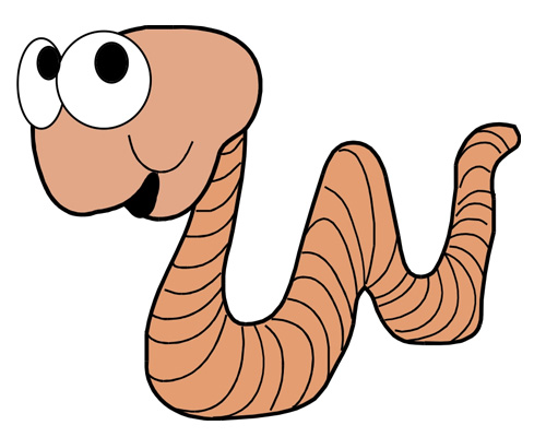 По-английски червь, червяк - a worm
