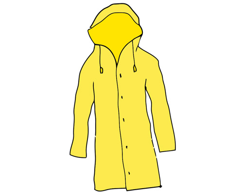 Плащ или дождевик по-английски - raincoat [ˈreɪnkəʊt] 
