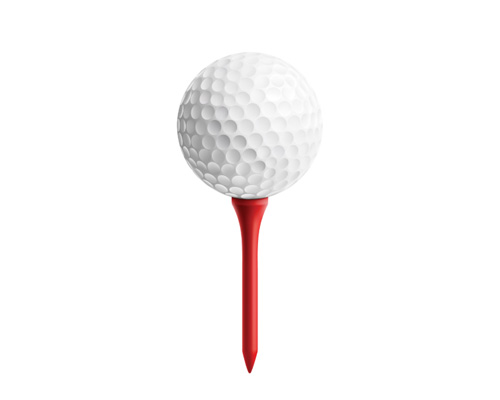 A tee is used by a golfer