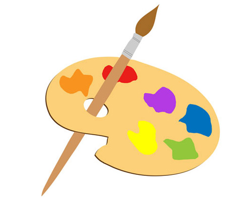 A palette is used by an artist