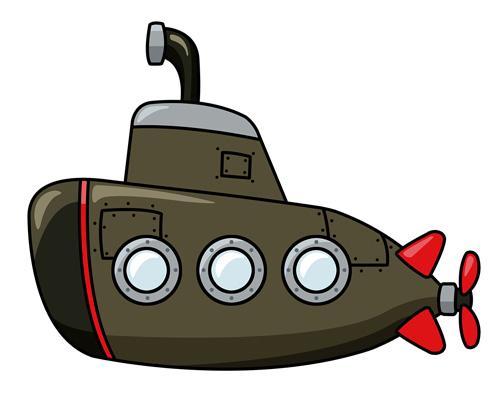 Подводная лодка по-английски - submarine [sʌbməˈriːn]