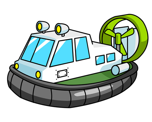 Корабль на воздушной подушке - hovercraft [ˈhɒvəkrɑːft]